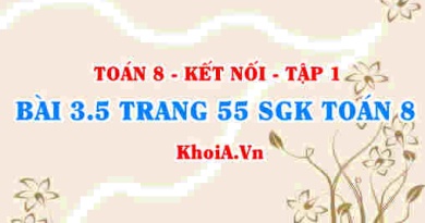 Bài 3.5 trang 55 SGK Toán 8 tập 1 Kết nối tri thức